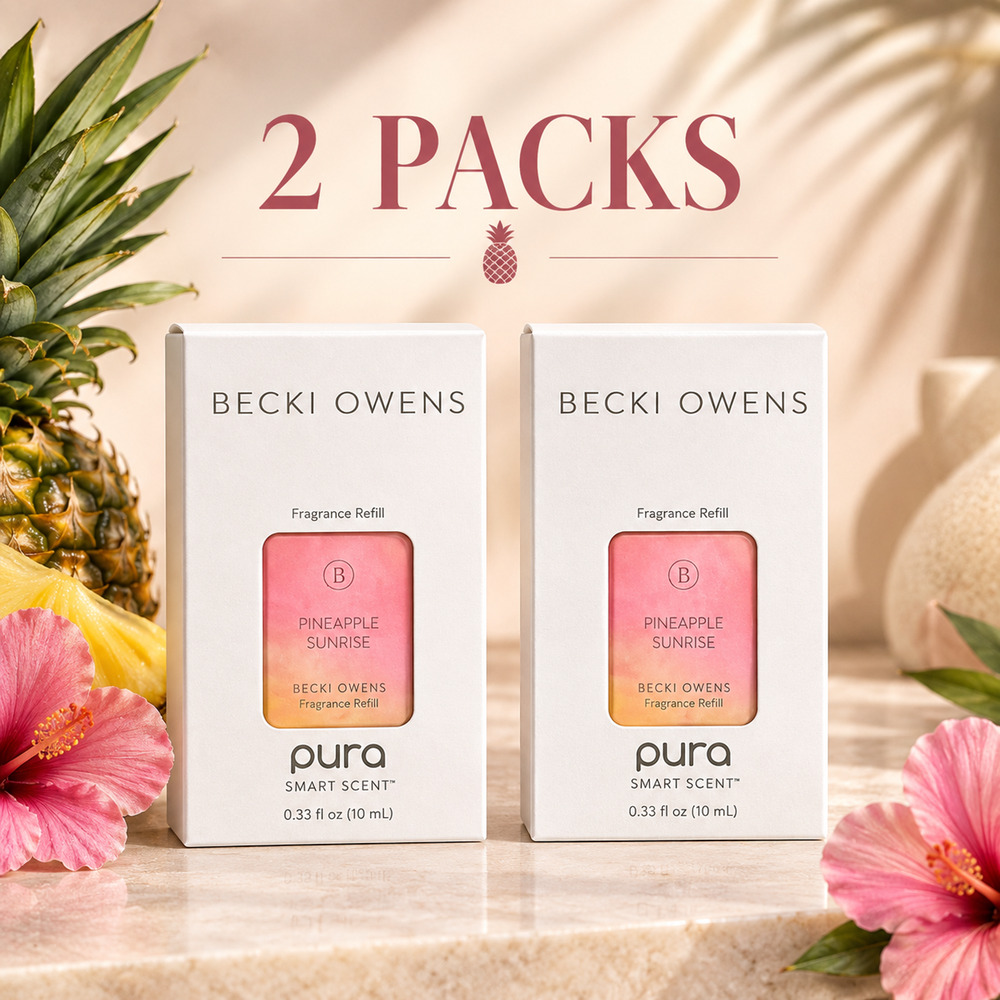 NEW Pura x Becki Owens Pineapple Sunrise Fragrance Refill 2 Pack